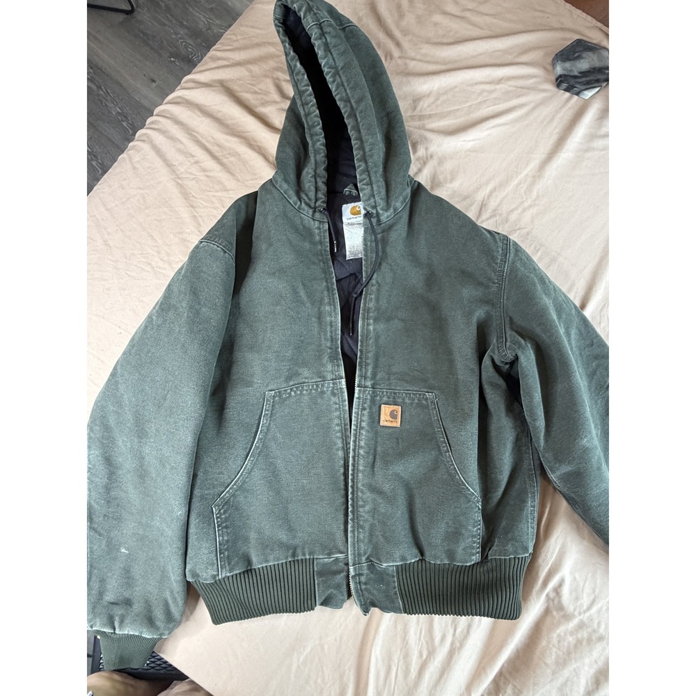 Carhartt Green Hooded Lightweight Jacket